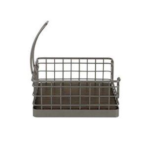 Spectrum Madison Weighted Napkin Holder (Industrial Gray) - Dispenser & Décor for Kitchen, Dining Room, Outdoor, & Bar Tabletop Storage