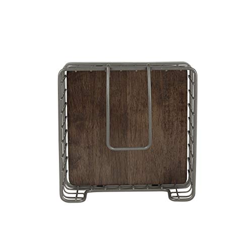 Spectrum Madison Weighted Napkin Holder (Industrial Gray) - Dispenser & Décor for Kitchen, Dining Room, Outdoor, & Bar Tabletop Storage