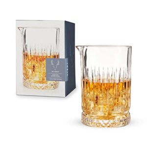 viski cocktail mixing glass 23 oz. crystal pitcher pedestal design bartending glasses - barware essentials