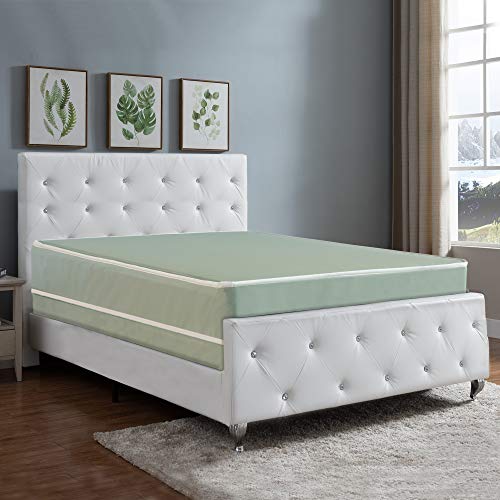 Mattress Comfort 8-Inch Firm Double sided Tight top Waterproof Vinyl Innerspring Mattress and 8" Fully Assembled Wood Boxspring/Foundation Set,Twin