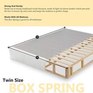 Mattress Comfort 8-Inch Firm Double sided Tight top Waterproof Vinyl Innerspring Mattress and 8" Fully Assembled Wood Boxspring/Foundation Set,Twin