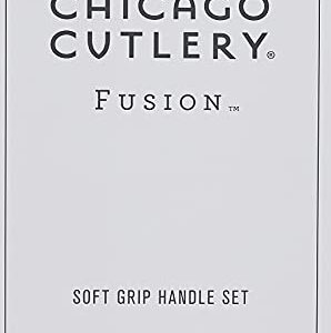 Chicago Cutlery Fusion 6 Piece Forged Premium Steak Knife Set, Cushion-Grip Handles with Stainless Steel Blades, Resists Stains, Rust, & Pitting, Kitchen Knives