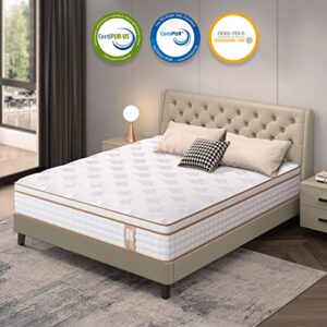 BedStory 12" Hybrid Twin Mattress in a Box, Gel Memory Foam Mattress with Pocket Spring, Medium Firm Mattress with Dual Brim Design for Supportive&Pressure Relieving&Motion Isolated Sleep, Made in USA