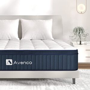 Avenco California King Mattress, 12 Inch Hybrid Mattress California King Size with Pocket Innerspring and Latex Memory Foam, Medium Firm Mattress California King in a Box, Motion Isolation