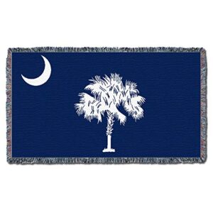 Pure Country Weavers South Carolina State - Palmetto Moon Blanket - Gift Tapestry Throw for Back of Couch or Sofa Woven from Cotton - Made in The USA (61x36)