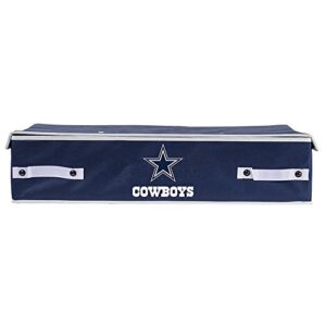 franklin sports nfl dallas cowboys under the bed storage bins - large, 26 x 18 x 6 - inch