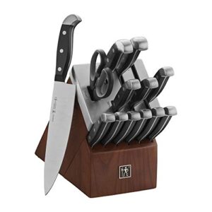 henckels statement razor-sharp 14-piece white handle knife set with block, german engineered knife informed by over 100 years of mastery