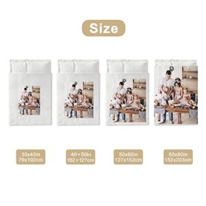 HAKUNEI Custom Blankets with Photos Picture Blanket Personalized Throw Blanket Memorial Gifts for Family House Warming Gifts New Home