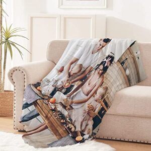 HAKUNEI Custom Blankets with Photos Picture Blanket Personalized Throw Blanket Memorial Gifts for Family House Warming Gifts New Home