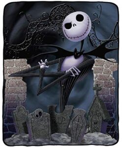 nightmare before christmas throw blanket - graveyard night king jack