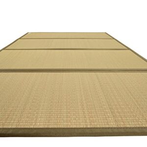 MustMat Tatami Mat Rush Grass Tatami Mattress Japanese Traditional Foldable (queen-61 x78)