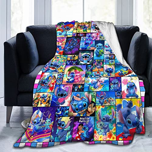 Cartoon Blanket Super Soft Flannel Throw Blanket Warm Comfortable Blanket Gifts for Adults All Season 50"X40"