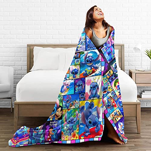 Cartoon Blanket Super Soft Flannel Throw Blanket Warm Comfortable Blanket Gifts for Adults All Season 50"X40"