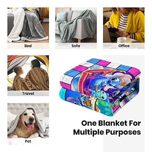 Cartoon Blanket Super Soft Flannel Throw Blanket Warm Comfortable Blanket Gifts for Adults All Season 50"X40"