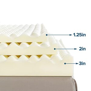 ZINUS 2 Inch Copper Cooling Memory Foam Mattress Topper with Airflow Design, Twin
