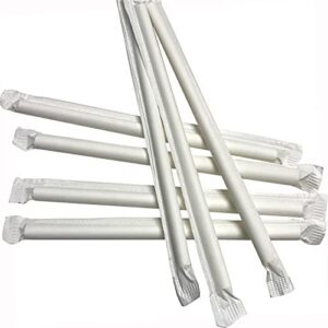 wrapped 500 pack - 10.25 inch wrapped jumbo drinking straw, foodservice disposable drinking straws, box of 500 count.