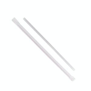 Wrapped 500 Pack - 10.25 inch Wrapped Jumbo Drinking Straw, Foodservice Disposable Drinking Straws, Box of 500 Count.