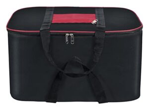 storite nylon big underbed storage bag moisture proof cloth organiser with zippered closure and handle(blackred, 54x46x28cm) rectangular (1 pack)