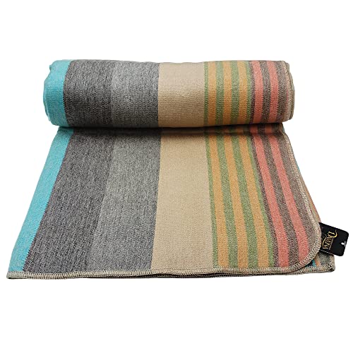 DAVLINA, Alpaca Wool Throw Blanket | 67" x 95" | Super Soft, Lightweight, Breathable and Hypoallergenic | Non-Itchy or Scratchy