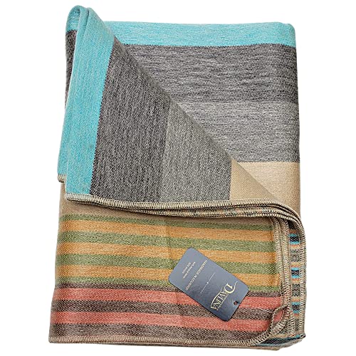 DAVLINA, Alpaca Wool Throw Blanket | 67" x 95" | Super Soft, Lightweight, Breathable and Hypoallergenic | Non-Itchy or Scratchy