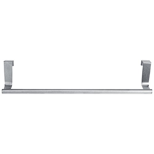 Cabinet Drawer Towel Hanging Rack Stainless Steel Storage Holder Over Door Hanger Kitchen Bathroom Save Space Silver(Long Type)