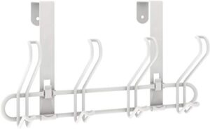 franklin brass otdw04f-w-c 4-hook wire over the door storage rack, white