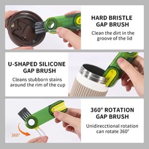 3 in 1 Cup Lid Gap Cleaning Brush Set, Multifunctional Insulation Bottle Cleaning Tools, Mutipurpose Tiny Silicone Cup Holder Cleaner, Home Kitchen Cleaning Tools (3Pcs)