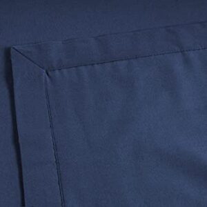 LANE LINEN Navy Blue Twin Blanket for Bed – 100% Cotton 320GSM Lightweight Soft Cozy 3-Layer Oversized Cooling Summer Throw Durable Breathable All Season Percale Weave 68”x90”