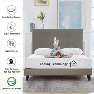 10 Inch Individual Pocket Spring Mattress, Gel Infused Memory Foam Mattress with Cooling Technology for Cooler Pressure Relief and Sleep Supportive, CertiPUR-US Certified (Queen (U.S. Standard))