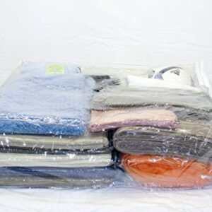 Clear Vinyl Zippered Storage Bags 24 x 27 x 7 Inch 5-Pack for Comforters and Bedding Sets