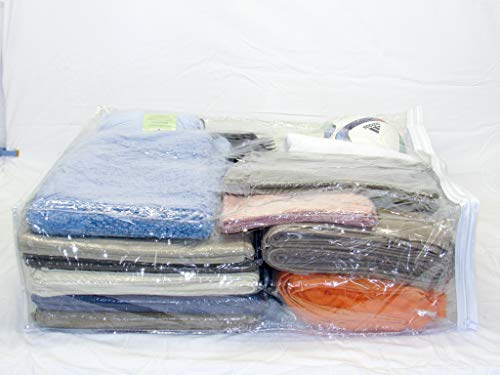 Clear Vinyl Zippered Storage Bags 24 x 27 x 7 Inch 5-Pack for Comforters and Bedding Sets