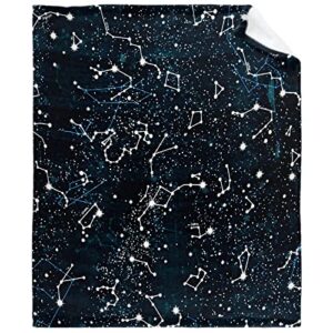 constellation space big blanket throw, flannel fleece cozy microfiber for couch home bed sofa travel lap chairs dorm, the best celestial star gift for son daughter mom 80"x60" blanket for adults