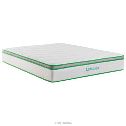 Linenspa 10 Inch Latex Hybrid Mattress - Supportive - Responsive Feel - Medium Firm - Temperature Neutral - California King