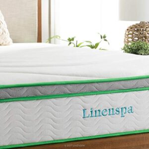 Linenspa 10 Inch Latex Hybrid Mattress - Supportive - Responsive Feel - Medium Firm - Temperature Neutral - California King