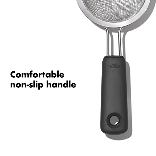 OXO Good Grips 3-Inch Mini Strainer, Multicolor, Black