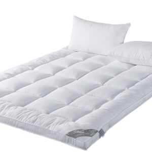 naluka pillow top mattress topper full down alternative cooling mattress pad 2inch thick pillowtop mattress cover