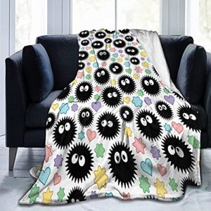 soot sprites & candies ultra-soft micro fleece blanket for couch/living room/warm winter cozy plush throw blankets for adults or kids 60"x50"