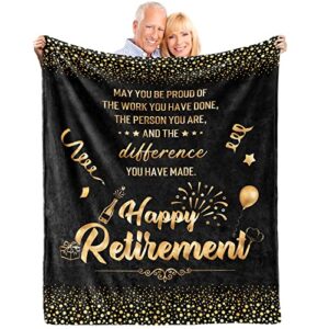 Retirement Gifts For Men-Retirement Gifts-Best Retirement Gifts For Men-Best Retirement Gifts-Happy Retirement Gifts For Men 2023 -Throw Blanket For Retiree Coworker Doctor Teacher Friends 60"x 50"