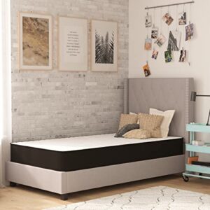 flash furniture capri comfortable sleep 8 inch certipur-us certified spring foam hybrid mattress, twin mattress in a box