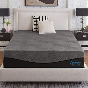 slumber solutions active 10-inch charcoal memory foam mattress california king