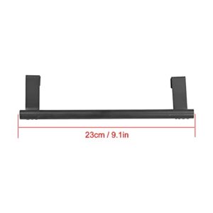 2PCS Over The Door Towel Rack, Black Hangable Towel Holders, 430 Stainless Steel Towel Rack, Punch Free Nail Free Cabinet Door Towel Rack, Kitchen Over Cabinet Towel Bar for Home Hotel(23cm)