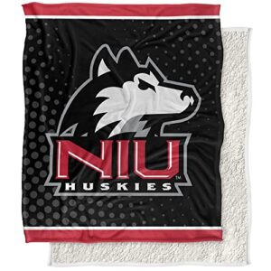 Northern Illinois University Blanket, 50"x60" Logo Dots Silky Touch Sherpa Back Super Soft Throw Blanket