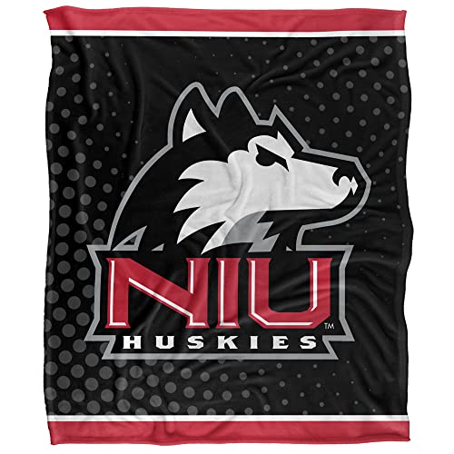 Northern Illinois University Blanket, 50"x60" Logo Dots Silky Touch Sherpa Back Super Soft Throw Blanket