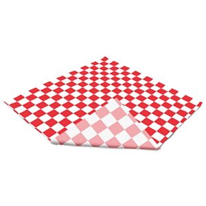 Deli Paper Sheets Sandwich Wrap Paper - 12x12" Food Wrapping Grease Resistant Checkered Liner Papers, Perfect for Restaurants, Barbecues, Picnics, Parties, Kids Meals, Outdoors - 250 Sheets