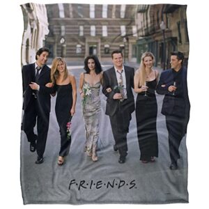 Friends Blanket, 50"x60", Fancy Walk Silky Touch Sherpa Back Super Soft Throw Blanket