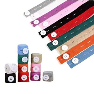 elastic band with buttonholes, 30pcs closet organizer for bed sheet, clothes organization system for drawer, blanket storage band, wardrobe space saver for bedding comforter sweater towel (30pcs)