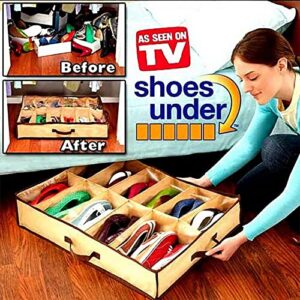 Under Bed Shoe Storage Organizer Set of 2,Clear Foldable Shoes Storage with Handles Fits 24 Pairs-Sturdy Underbed Shoe Containers Box Bed Drawers,Made Materials with Front Zippered Closure