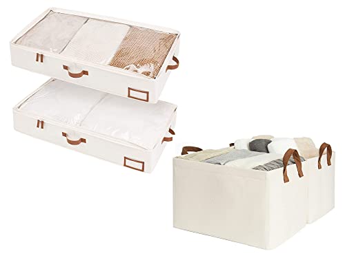 StorageWorks Underbed Storage Box Metal Storage Baskets For Shelves With Frame