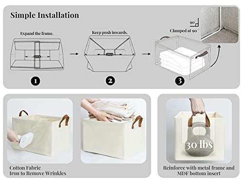 StorageWorks Underbed Storage Box Metal Storage Baskets For Shelves With Frame