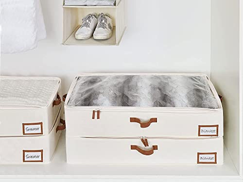 StorageWorks Underbed Storage Box Metal Storage Baskets For Shelves With Frame